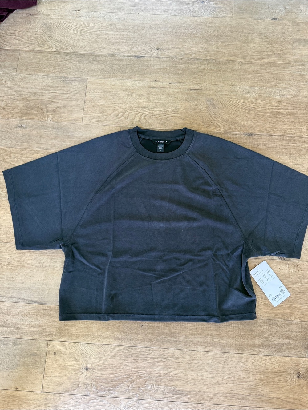 Athleta Black Short-Sleeve Crew T-Shirt